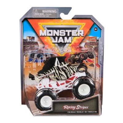 Monster jam masinuta metalica racing stripes scara 1 la 64