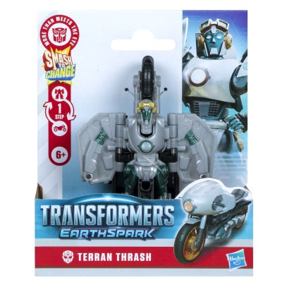 Transformers earthspark figurina terran thrash 1 step smash to change