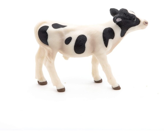 Papo figurina vitel alb cu negru Papo figurina vitel alb cu negru