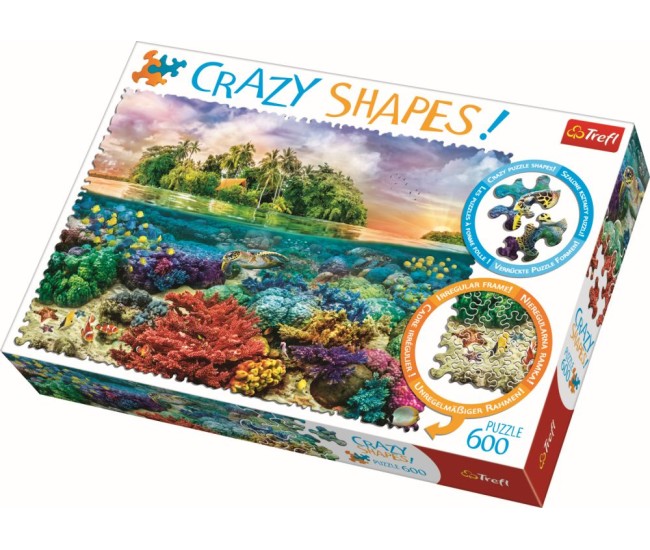 Puzzle trefl 600 cu piese ciudate - insula exotica Puzzle trefl 600 cu piese ciudate - insula exotica