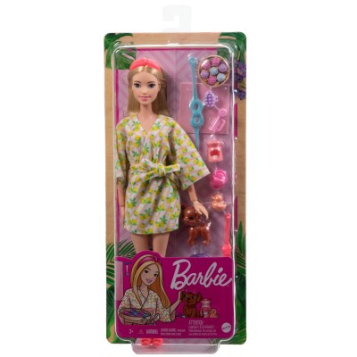 Barbie set de joaca cu accesorii papusa barbie o zi la spa
