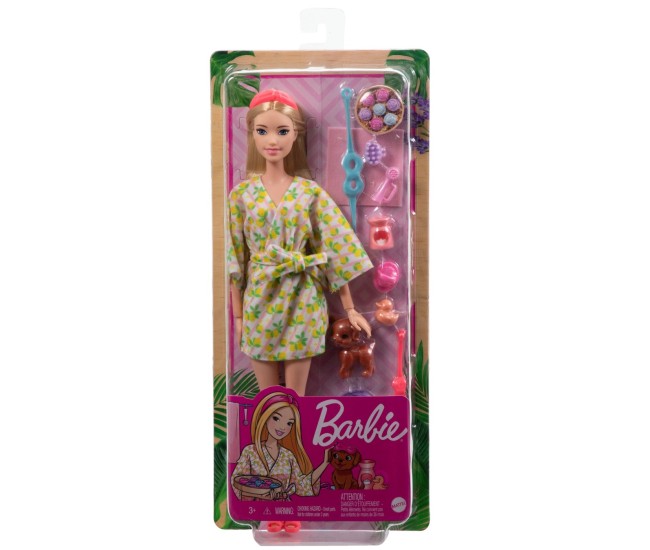 Barbie set de joaca cu accesorii papusa barbie o zi la spa Barbie set de joaca cu accesorii papusa barbie o zi la spa