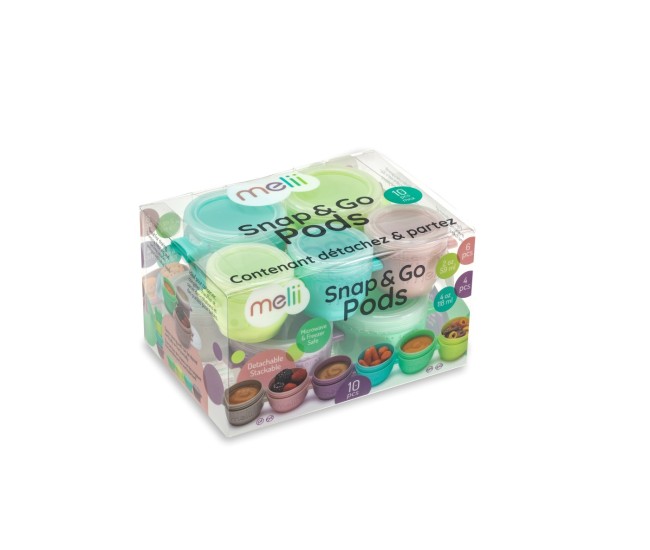 Set 10 recipiente snap&go, melii, 6*59 ml + 4*118 ml Set 10 recipiente snap&go, melii, 6*59 ml + 4*118 ml