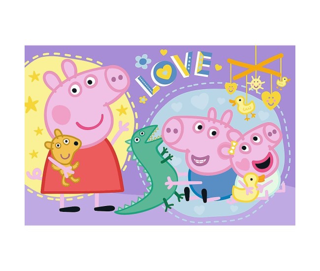 Puzzle trefl 60 peppa pig purcelusul fericit peppa