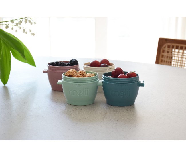 Set 4 recipiente silicon snap&go, melii luxe, 4*118 ml
