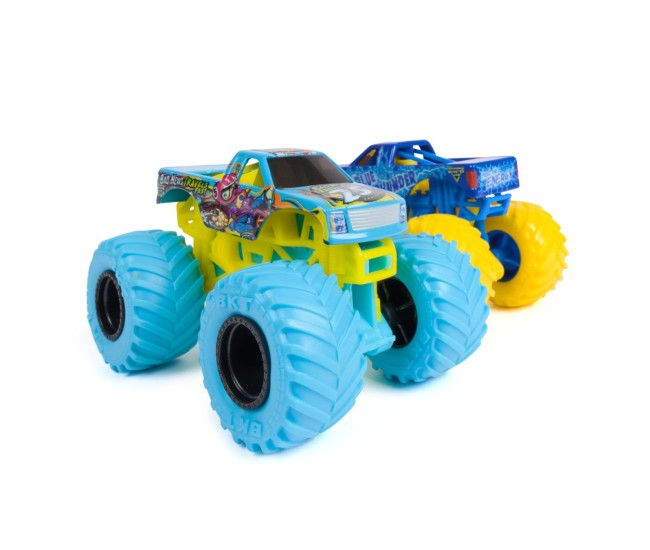 Monster jam set 2 masinute metalice blue thunder si bad news travels fast scara 1 la 64 Monster jam set 2 masinute metalice blue thunder si bad news travels fast scara 1 la 64