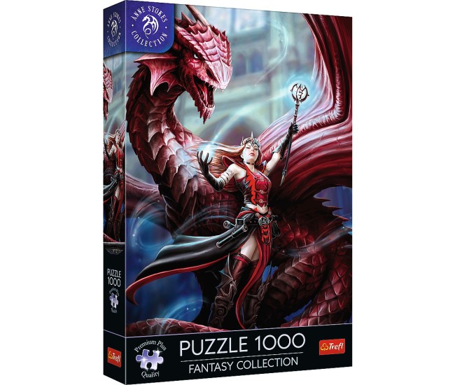 Puzzle trefl 1000 premium plus fantasy vrajitoarea scarlet si dragonul Puzzle trefl 1000 premium plus fantasy vrajitoarea scarlet si dragonul