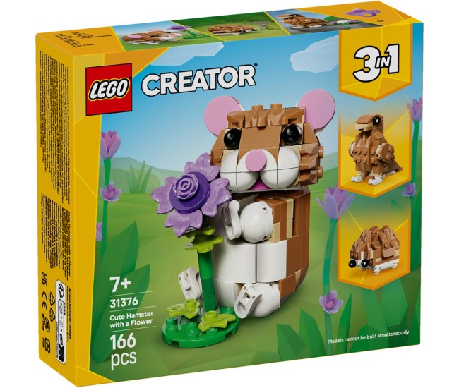 Lego creator hamster adorabil cu o floare 31376