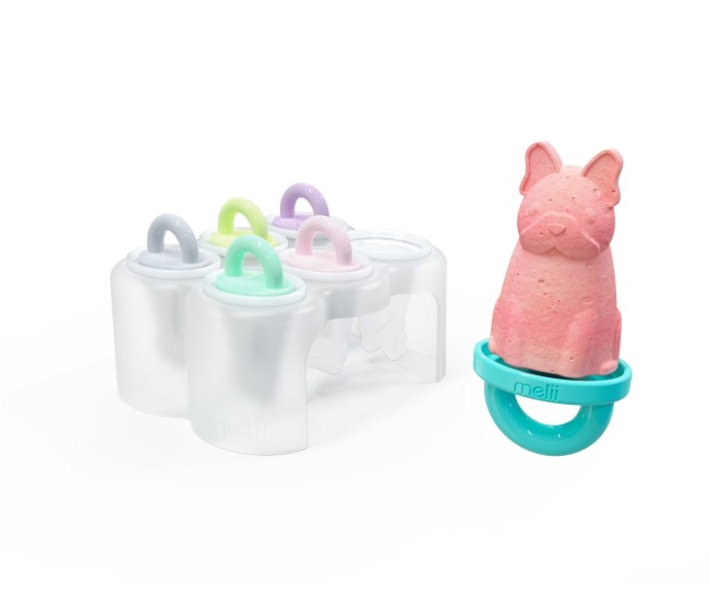 Set 6 forme de inghetata cu tava, melii, model animale