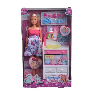 Papusa steffi cu gemeni si accesorii