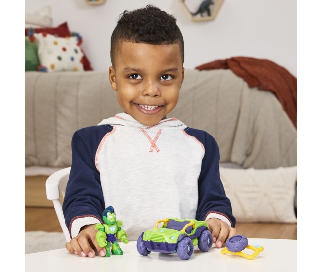 Marvel iron man si prietenii sai uimitori set vehicul si figurina iron hulk