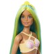 Barbie dreamtropia papusa sirena cu corset galben si coada albastra Barbie dreamtropia papusa sirena cu corset galben si coada albastra