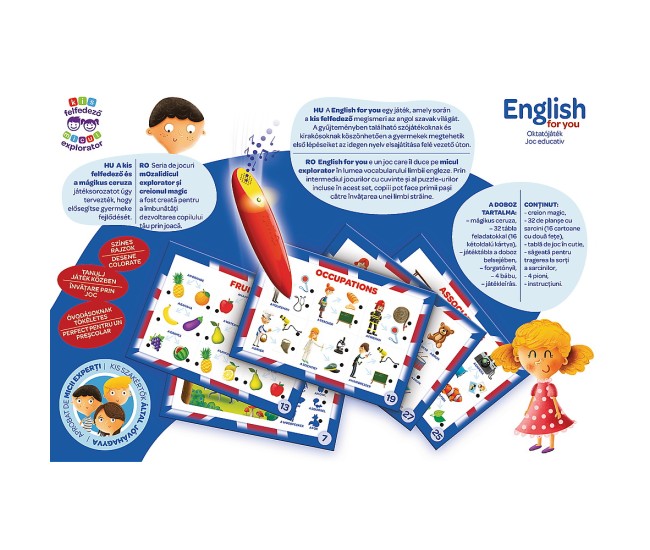 Joc educativ engleza pentru tine cu creion magic
