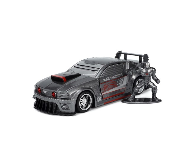 Jada marvel masinuta metalica ford mustang scara 1:32 si figurina metalica war machine Jada marvel masinuta metalica ford mustang scara 1:32 si figurina metalica war machine