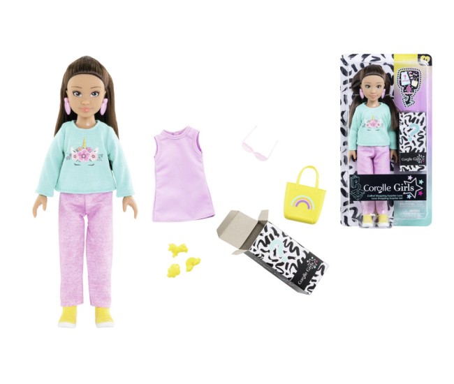 Corolle set cumparaturi surpriza papusa luna 28cm Corolle set cumparaturi surpriza papusa luna 28cm