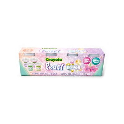 Crayola pearl set 4 borcanase cu plastelina sidefata
