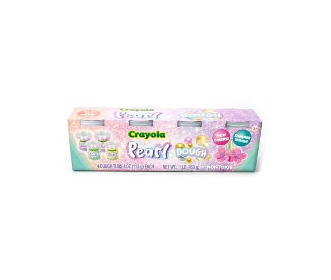 Crayola pearl set 4 borcanase cu plastelina sidefata Crayola pearl set 4 borcanase cu plastelina sidefata