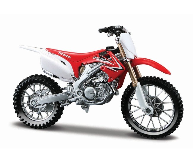 Maisto motocicleta metalica cu stand honda crf 450 r scara 1 la 18