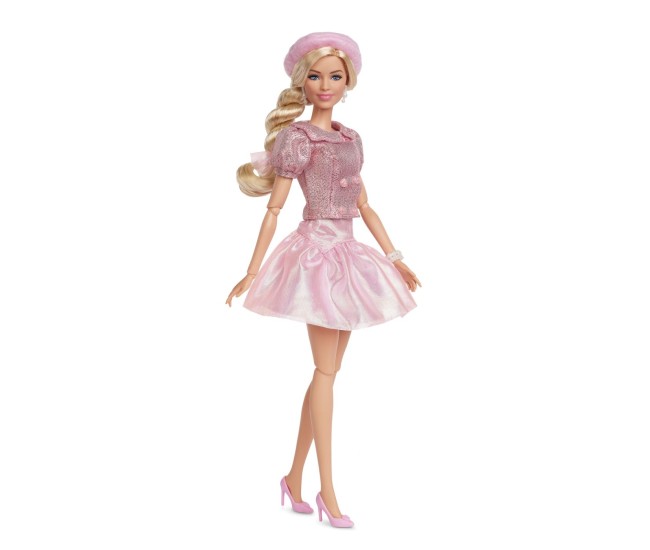 Barbie the movie papusa barbie cu rochie roz