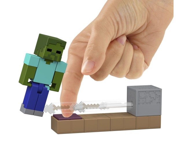 Minecraft redstone charged set capcana cu sageti pentru zombi figurina cu accesorii
