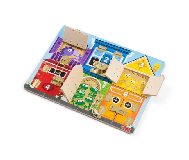 Melissa and doug set de invatare placa cu zavoare din lemn