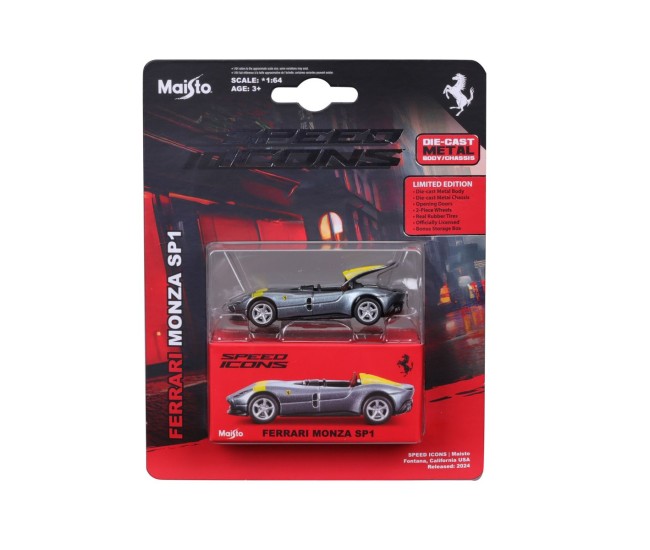 Maisto masinuta metalica speed icons ferrari monza sp1 gri scara 1 la 64 Maisto masinuta metalica speed icons ferrari monza sp1 gri scara 1 la 64
