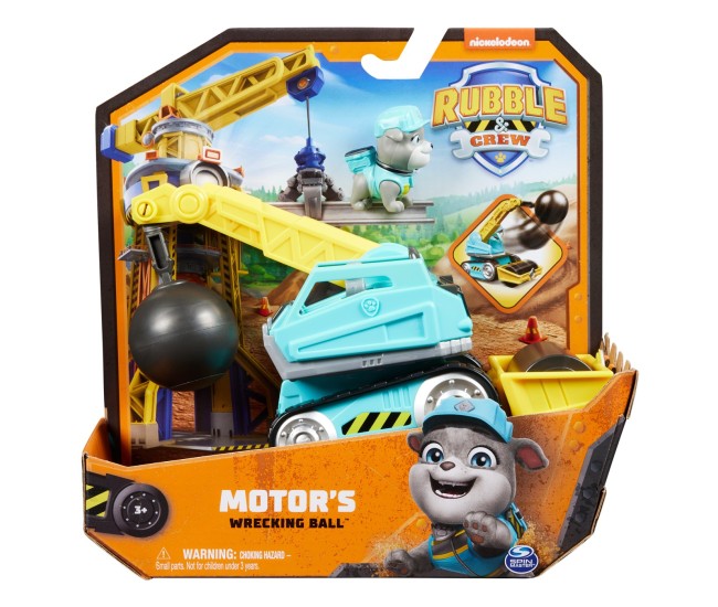 Patrula catelusilor rubble and crew motor si tractorul cu bila de demolare Patrula catelusilor rubble and crew motor si tractorul cu bila de demolare