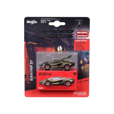 Maisto masinuta metalica speed icons lamborghini sian fkp 37 verde scara 1 la 64