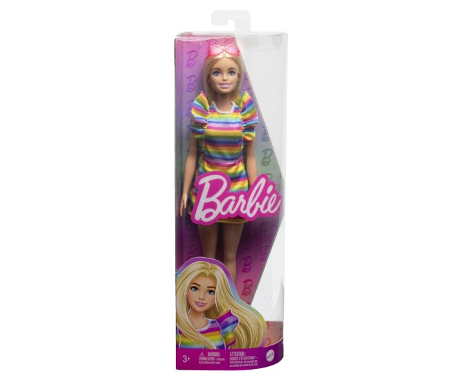Papusa barbie fashionista blonda cu aparat dentar