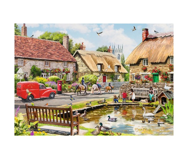 Puzzle trefl 1000 premium plus tea time vara la sat Puzzle trefl 1000 premium plus tea time vara la sat