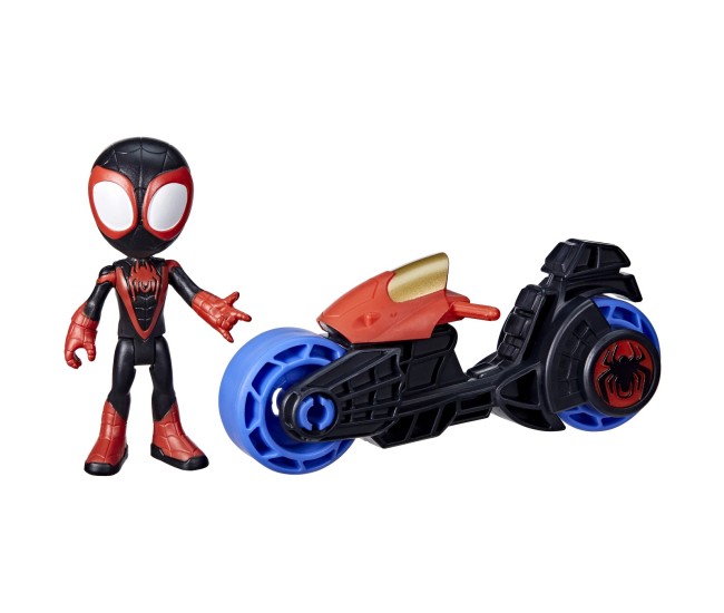 Spidey prietenii extraordinari set motocicleta si figurina miles morales spider man 10cm Spidey prietenii extraordinari set motocicleta si figurina miles morales spider man 10cm