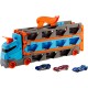 Hot wheels 2 in 1 mega transportator masini pista Hot wheels 2 in 1 mega transportator masini pista