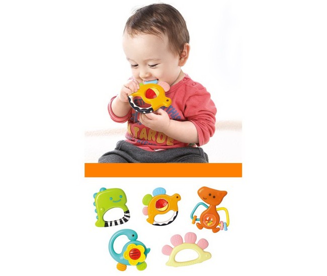 Set 5 zornaitori dinozauri multicolori Set 5 zornaitori dinozauri multicolori