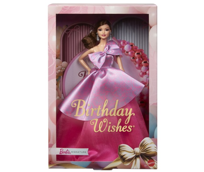 Barbie papusa barbie birthday wishes satena cu rochie roz