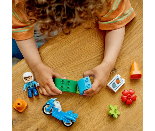 Lego duplo motocicleta albastra de politie 10471