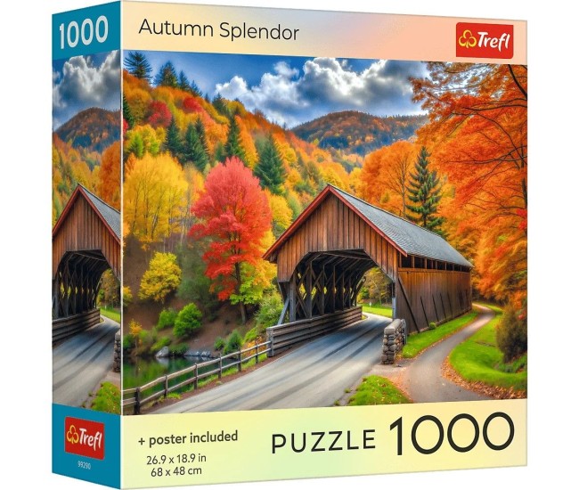 Puzzle trefl 1000 colectia sua splendoarea toamnei poster inclus Puzzle trefl 1000 colectia sua splendoarea toamnei poster inclus
