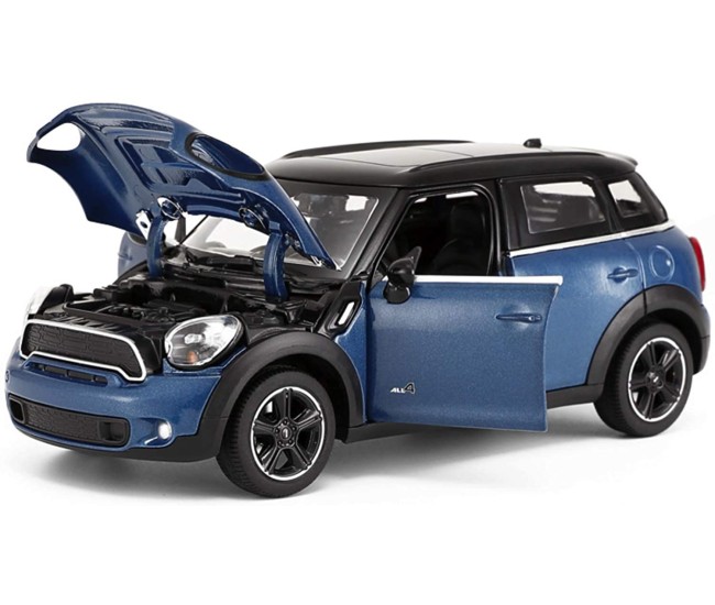 Masinuta metalica minicooper albastru scara 1 la 24 Masinuta metalica minicooper albastru scara 1 la 24