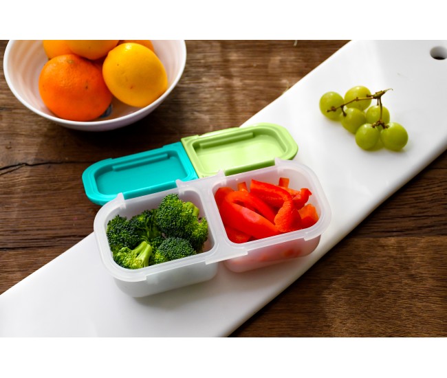 Cutie snack 2 compartimente, melii, cactus fern sage