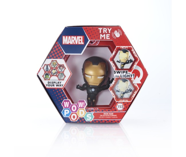 Wow! pods - marvel iron man cu armura negru si auriu Wow! pods - marvel iron man cu armura negru si auriu
