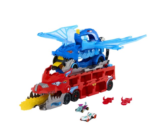 Hot wheels city transportator suprem cu 2 dragoni