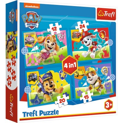 Puzzle trefl 4in1 patrula catelusilor echipa Puzzle trefl 4in1 patrula catelusilor echipa