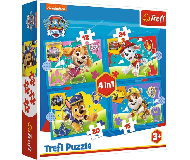 Puzzle trefl 4in1 patrula catelusilor echipa Puzzle trefl 4in1 patrula catelusilor echipa