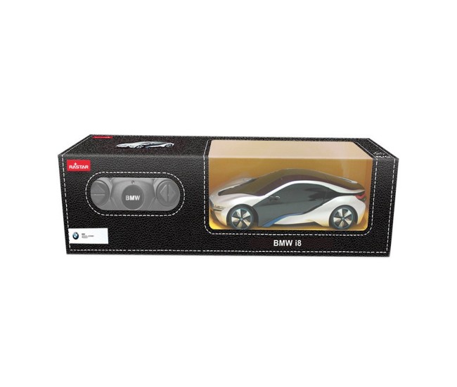 Masina cu telecomanda bmw i8 alba scara 1 la 24 Masina cu telecomanda bmw i8 alba scara 1 la 24