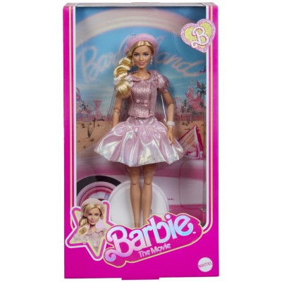 Barbie the movie papusa barbie cu rochie roz