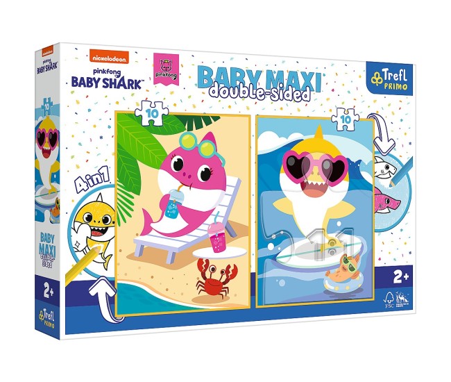 Puzzle trefl primo baby maxi 2x10 baby shark Puzzle trefl primo baby maxi 2x10 baby shark