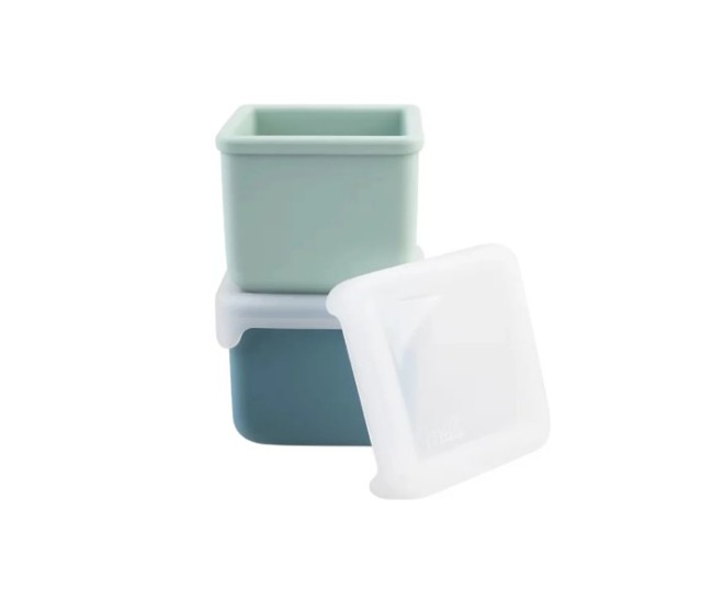 Set 2 recipiente silicon, melii, blue mint