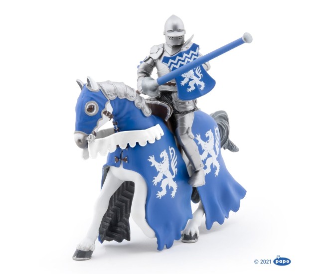 Papo figurina cal cu armura albastra Papo figurina cal cu armura albastra