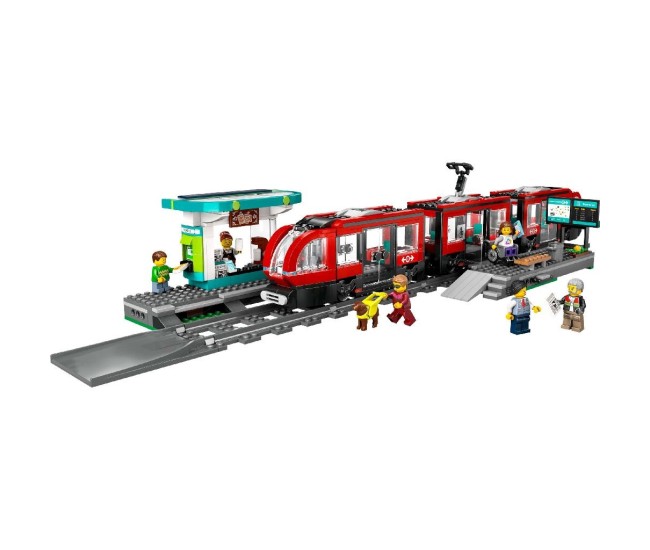 Lego city trains statie si tramvai in centrul orasului 60423 Lego city trains statie si tramvai in centrul orasului 60423