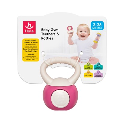 Jucarie dentitie gantera kettlebell