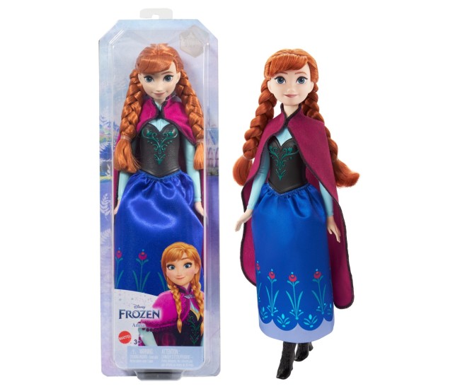Papusa disney frozen anna cu codite Papusa disney frozen anna cu codite